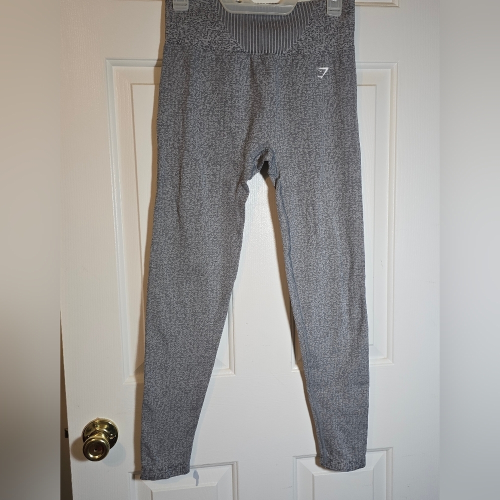 GYMSHARK Gray Marl Seamless Athletic Gym Leggings Small